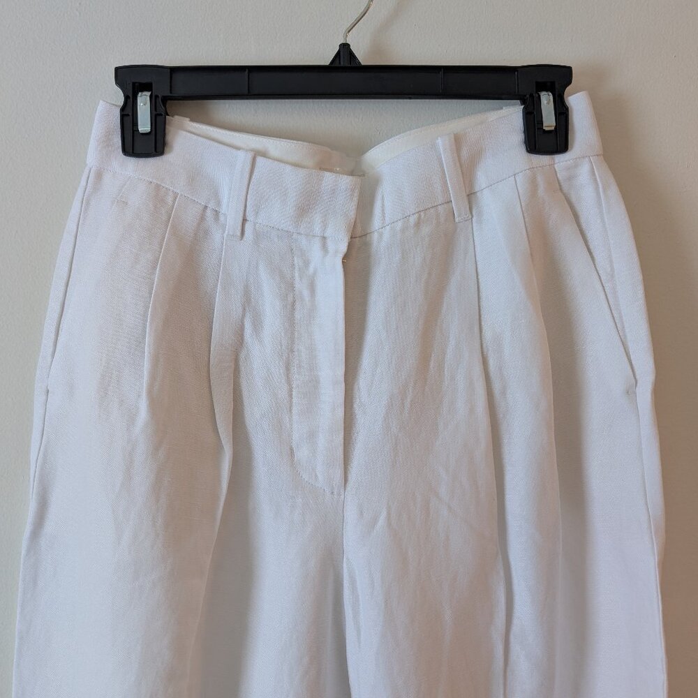 Aritzia White Carrot Linen Pant - Picture 4 of 7